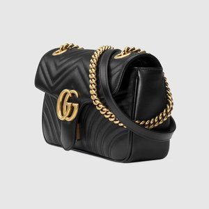 Gucci GG Marmont small shoulder bag Like new - Black Leather